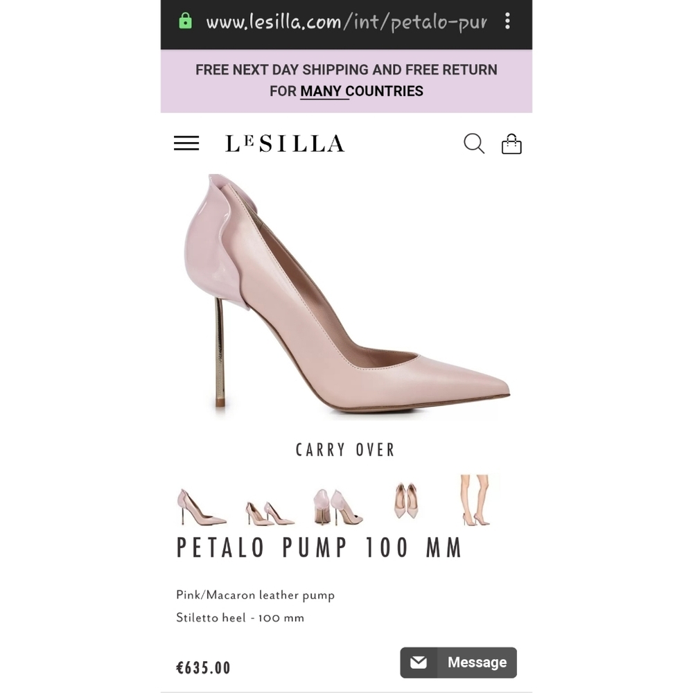 ❤️ Le Silla Petalo 100 blush pink suede macaron 39 - Picture 11 of 12